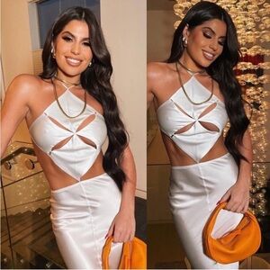 MOTHER OF ALL Carmen Dress in White